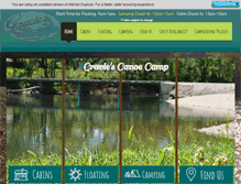 Tablet Screenshot of graciescanoecamp.com